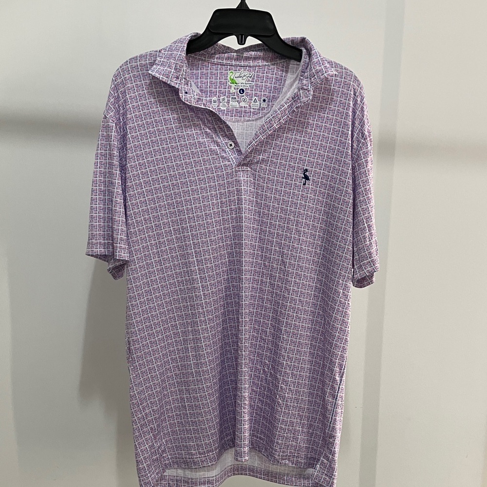 Tailorbyrd Lavender Checkered Polo Shirt